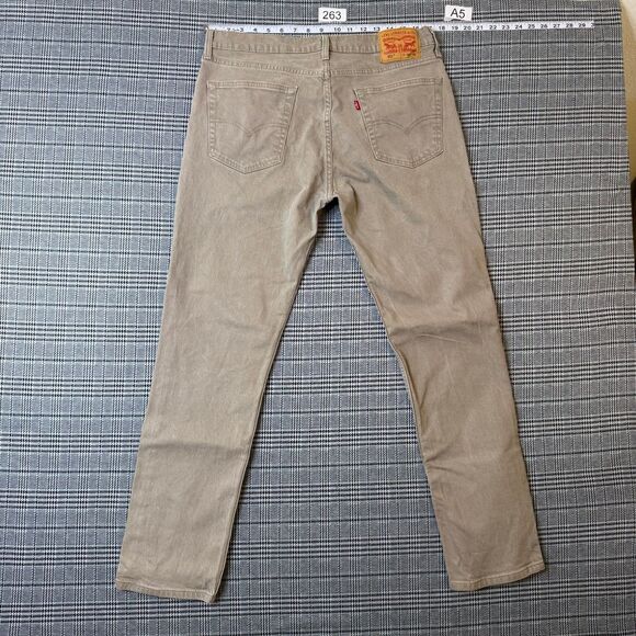 Levi's 511 Men's Jeans Khaki W36 L32 Slim Fit Stretch Denim - Picture 1 of 10